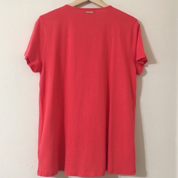 MICHAEL Michael Kors Corel Lace-up V-Neck Tee - Picture 2 of 7